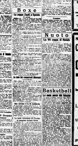                              22.12.1921: un piccolo trafiletto dedicato al Basketball 
