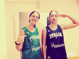 Giorgia Rimi e Giulia Patanè ai tempi della Nazionale Under-14 (foto G. Rimi)