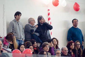 Natale De Fino parla con Mangano durante la partita (foto G. Lazzara)