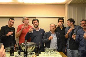 Di Masi, Taormina, Torrisi, Carbone, Vetrano, Gottini e Politi alla festa dell'Alfa (foto U. Pioletti)