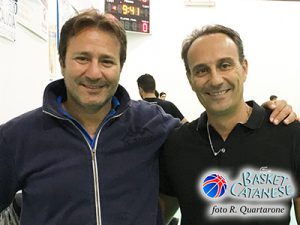 Massimo Di Gregorio e Peppe Marchesano prima dell'amichevole (foto R. Quartarone)