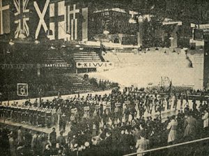 La cerimonia d'apertura dell'Europeo di Parigi 1951