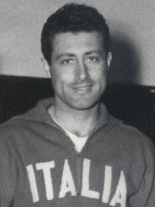Sergio Stefanini a Trieste, al raduno della Nazionale in preparazione agli Europei di Parigi ’51.